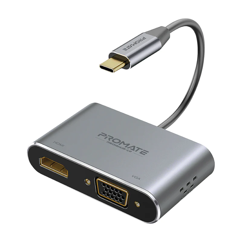 Promate MediaHub-C2 High Definition USB-C Display Adapter Promate MediaHub-C2 High Definition USB-C Display Adapter